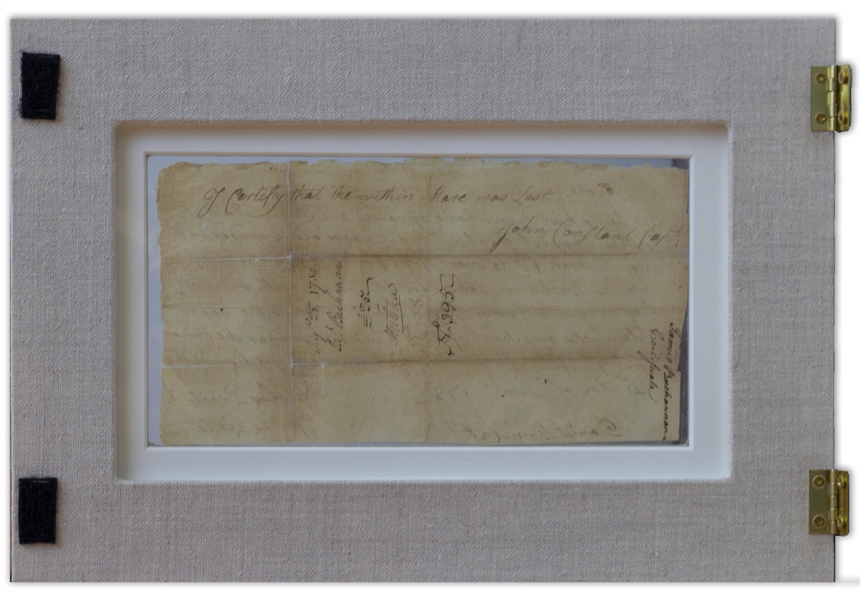 Daniel Boone Revolutionary War Document Signed Regarding a Horse Killed During the Battle of Blue Licks -- One of the Only Documents Signed by Boone Regarding This Battle